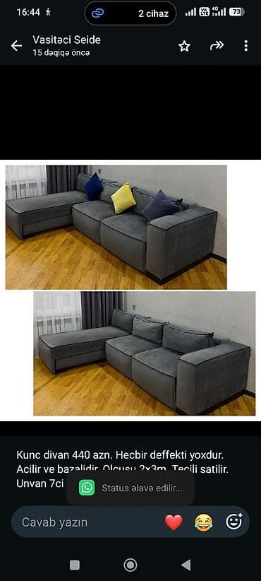 Kunc divan 440 azn. Hecbir deffekti yoxdur. Acilir ve bazalidir lalafo.az -da Kunc divan 440 azn. Hecbir deffekti yoxdur. Acilir ve bazalidir