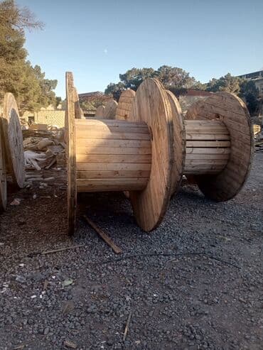 Рейки, доски: Taxta kabel barabanları (böyük ölçülü) - Material: qalın taxta — 4