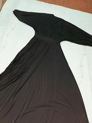 dəri çanta: Qara maxi don - Rəng: Dərin qara - Model: Uzun, axıcı ətəkli maxi; — 4