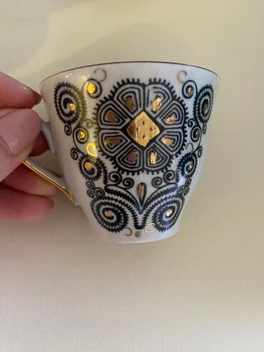 kahla made in gdr: Qəhvə dəsti, rəng - Ağ, Farfor, Yaponiya — 2