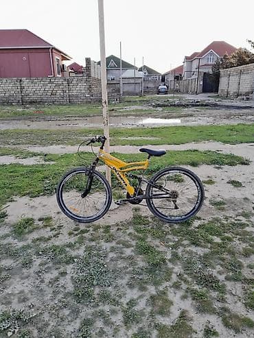 OLYMPIA dağ velosipedi - Rəng: sarı - Çərçivə: full-suspension (arxa