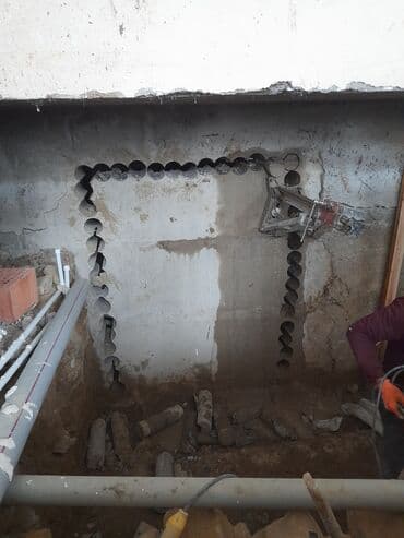 ремонт пластиковых окон: Beton kesimi deşilmesi kesintisi sökintisi borularin deşiklerin — 4