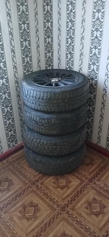 r16 disk teker: 4 ədəd qış şini və disk dəsti - Ölçü: təxmini R15/R16 (şəkildən — 2