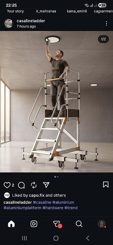 nərdivan: Alüminium nərdivan və platforma nərdivanları – peşəkar və ev — 7