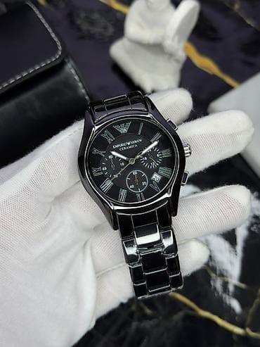 Новый, Наручные часы, Emporio Armani, цвет - Черный — 1