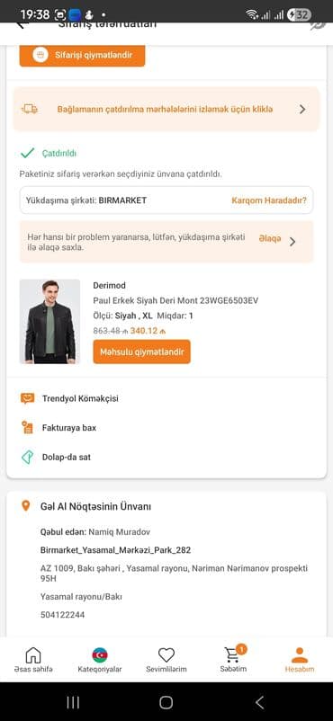 koja kurtqa: Trendyoldan alınıb Derimod 340 manata. razmer uyğun gəlmədiyo üçün — 3