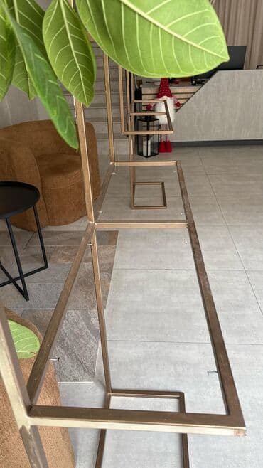 kitab rəfləri işlənmiş: Demir,butov polkali divar ucun . Uzerinde shushe polkalarida var — 3