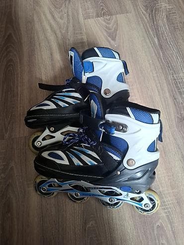 Ролики: İnline konki (roller skates) – tənzimlənən ölçülü, 4 təkərli model - — 1