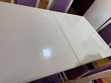 metbex stol stulu: Qonaq otağı üçün, Açılan, Dördbucaq masa, 6 stul — 4