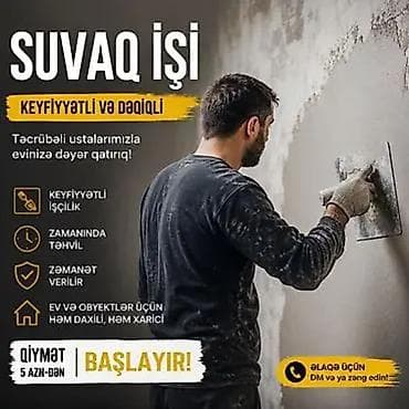 Horgu suvaq beton / qaba tikinti ile bagli butun isler Hörgü suvaq