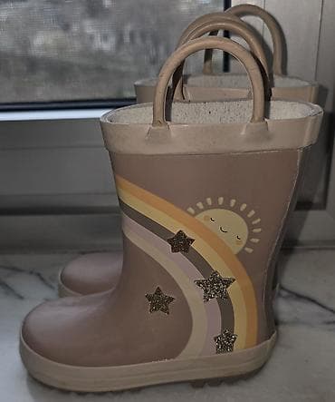 uşaq dublyonkası: Uşaq rezin çəkmələri - Rəng: bej/qaramel tonlarında - Dizayn — 2