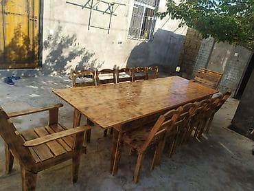 Bağ evləri, restoran (kafe pub ) üçün taxta masa ve oturacaq — 7