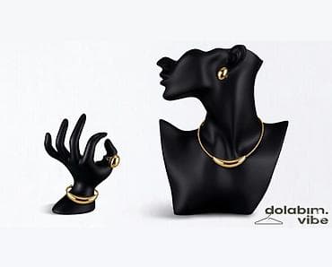 Qol saatları və aksesuarlar: Minimalist qızılı aksesuar seti - Dəst tərkibi: boyunbağı, sırğa və — 1