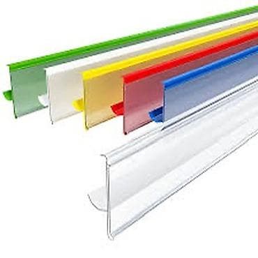 ref: PVC qiymət cibləri və rəf etiket profilləri - Material: yüksək — 2