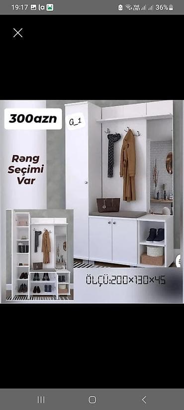 șkaf: Yeni, 2 qapılı, Güzgülü, Ağ, Açılan, Düz dolab — 1