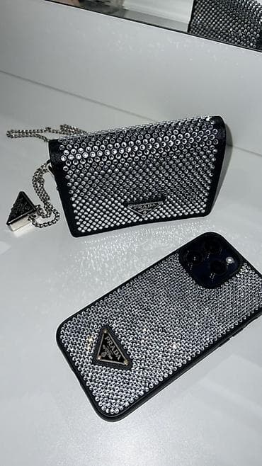 Çantalar: Prada kristall bəzəkli mini çanta/kartlıq - Brend: Prada Milano — 2