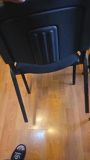 Ofis masaları: Qara rəngli ofis/konfrans stulları – 6ədəd dəst - Model: klassik — 7