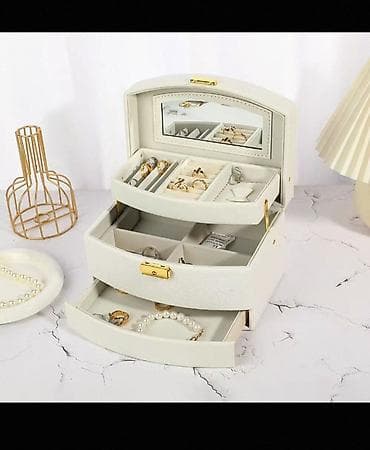 sandığ: Zinət əşyaları üçün şık təşkilatçı qutu - Ölçülər: 21.9 × 16 × 14.2 — 5