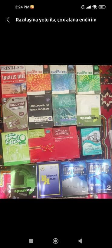 продажа книг бу: Yeni və ikinci əl kitablar. Her birinin ferqli qiymetleri var yazıb — 3