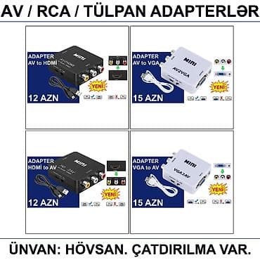 Masaüstü kompüterlər və komponentlər: Adapterlər/Konverterlər (Çeviricilər) 📍Ünvan: Bakı şəh, Suraxanı ray — 3