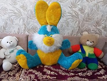usaq oyuncaq magazalari: Böyük ölçülü yumşaq oyuncaqlar dəsti - 1 ədəd çox iri dovşan fiqurlu — 2