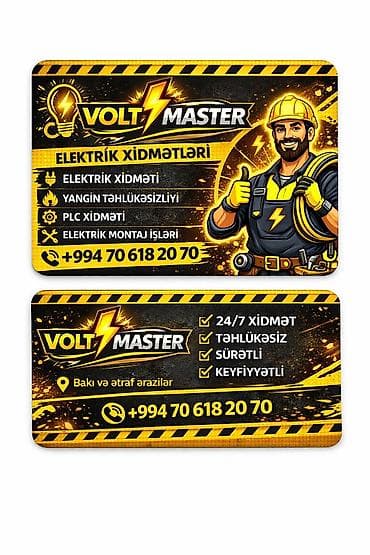 elektirikli: VOLT MASTER – Elektrik və Avtomatika Xidmətləri Xidmət sahələri: - — 2