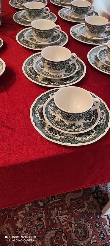 Qab-qacaq və mətbəx ləvazimatları: Çay dəsti, rəng - Yaşıl, Farfor, Villeroy & Boch, Almaniya — 5