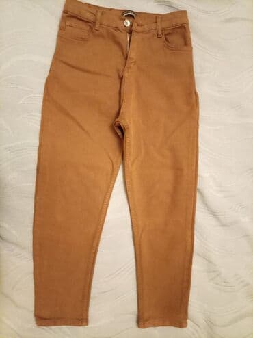 Qəhvəyi rəngli dar kəsim şalvar11 yaş - Model: 5 ciblə klassik jeans