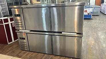 su soyuducu: Peşəkar mətbəx üçün paslanmaz poladdan 2 qapılı soyuducu şkaflar — 1