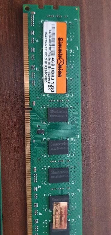 diz usdu komputer: SimMtronics DDR3 RAM modul - Tutum: 4 GB - Nəsil: DDR3 - Sürət: 1333 — 1