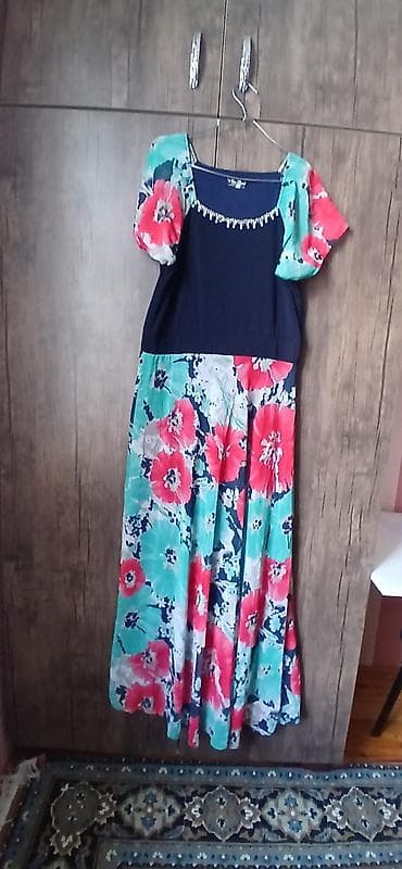 alt paltar: Qadın paltarı – maxi uzunluqda, çiçək naxışlı - Stil: Maxi uzunluqda — 1