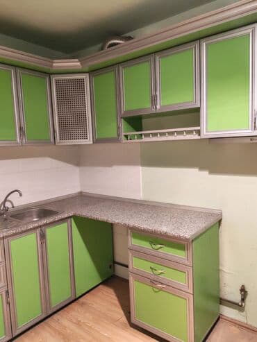 işlənmiş seyf qapılar: (RAZILAŞMA YOLU İLƏ ) Yaşıl-ağ tonlarda künc mətbəx mebeli dəsti - L — 5