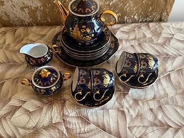 mis caydan: Çay dəsti, Kobalt, 6 nəfərlik, Çexiya — 5