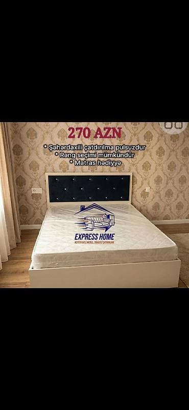 Çarpayılar: Mebel: Yumşaq başlıqlı taxt çarpayılar (müxtəlif modellər) — 1