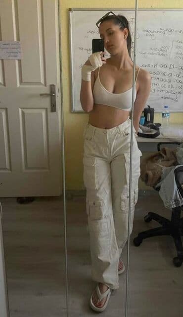 şalvar modelleri 2022: Şalvar, Bershka, 2XS, rəng - Bej — 1