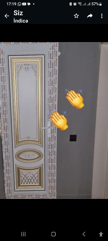 Yeni Plastik qapı 80x200 sm Zamok və çərçivə ilə, Zəmanətli, Pulsuz quraşdırma, Rayonlara çatdırılma, Pulsuz çatdırılma, Ödənişli çatdırılma