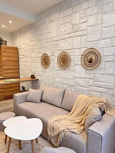 odunluq taxta: Skandinaviya-boho üslubunda tam mebel və aksesuarlarla dizayn olunmuş — 10