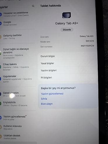 samaung s10: Samsung Galaxy Tab A9+ (SM-X210) - Ekran: Geniş ölçülü displey, nazik — 4
