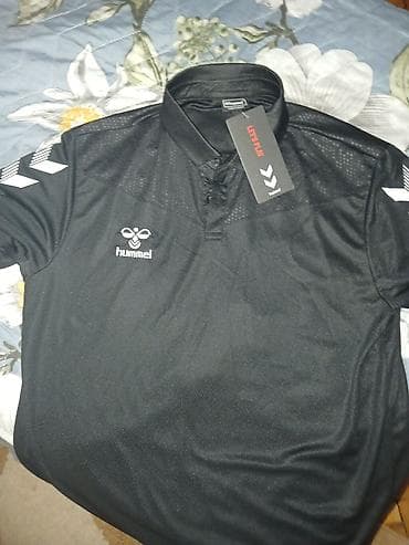 пол сапог: Мужское поло, Hummel, L, цвет - Черный — 1