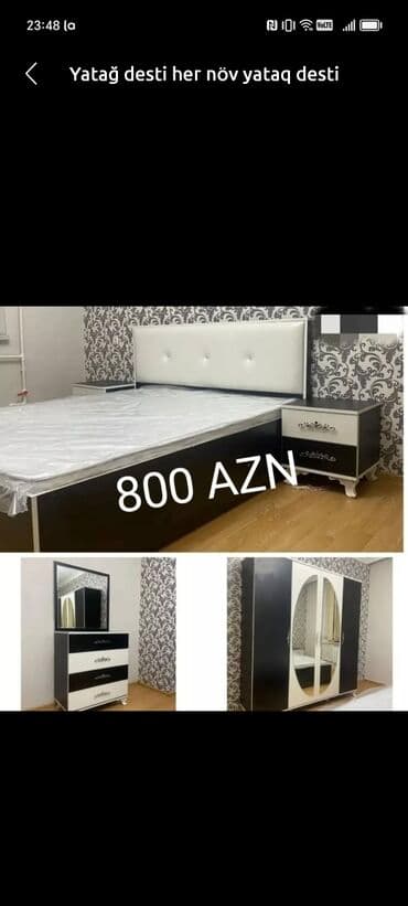 salon ucun termo: İkinəfərlik çarpayı, Termo, 2 tumba, Dolab, Azərbaycan, Yeni — 6