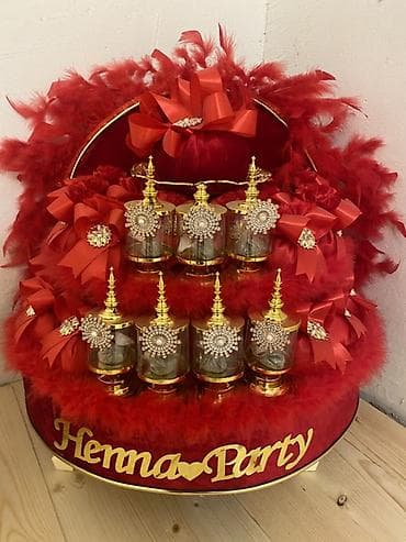 Yeni alınıb, Qırmızı “Henna Party” konseptli xına dəsti - Şıq, iki