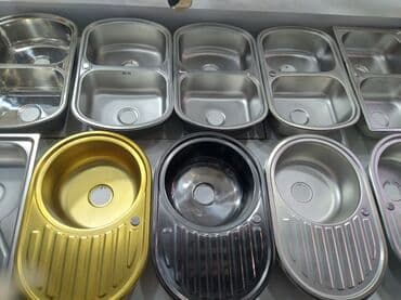 Yeni Düzbucaqlı Mətbəx çanağı, Şkafsız, Paslanmaz polad, Ünvandan götürmə, Ödənişli çatdırılma, Rayonlara çatdırılma