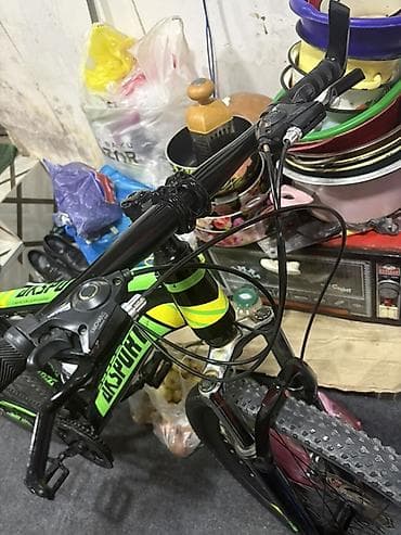 velosipet peredok: Açıq-yaşıl/qara rəng çalarlarında AKSPORT markalı dağ velosipedi — 5