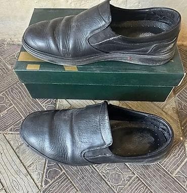 Ayaqqabılar: Məhsul: Kişi slip-on dəri ayaqqabısı - Rəng: qara - Model: klassik — 2