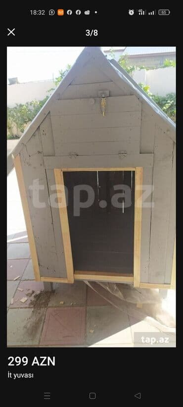 сухой корм для собак: Məhsul: It yuvası - Material: Taxta karkas, möhkəm metal/profilli dam — 1