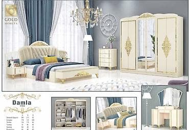 yeni il geyim: Двуспальная кровать, Тумба, Шкаф, Трюмо, Новый — 1