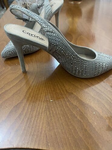 женские босоножки на широкую ногу: Размер: 39, цвет - Серебристый, Б/у — 6