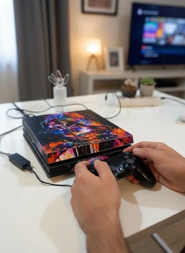 прокат плейстейшен 4: Ps4 1tb 11.00 praşifkalı versiya. Üstündə orginal pult və v2pro — 2