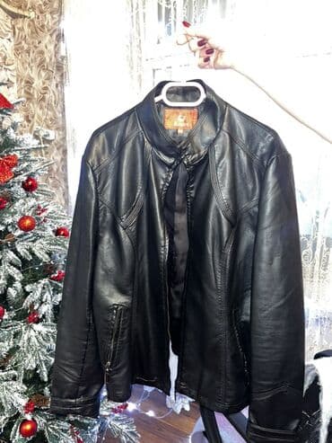 Kapre qadin dəri gödəkçəsi – 6XL - Rəng: qara - Material: natural