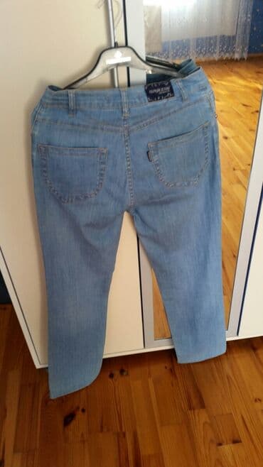 boz şalvar: Cins şalvar.40-42 bedene uygun.problemi yoxdur,az geyilib — 3